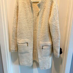 Miss Koo Off-White Sweater Jacket, Like New